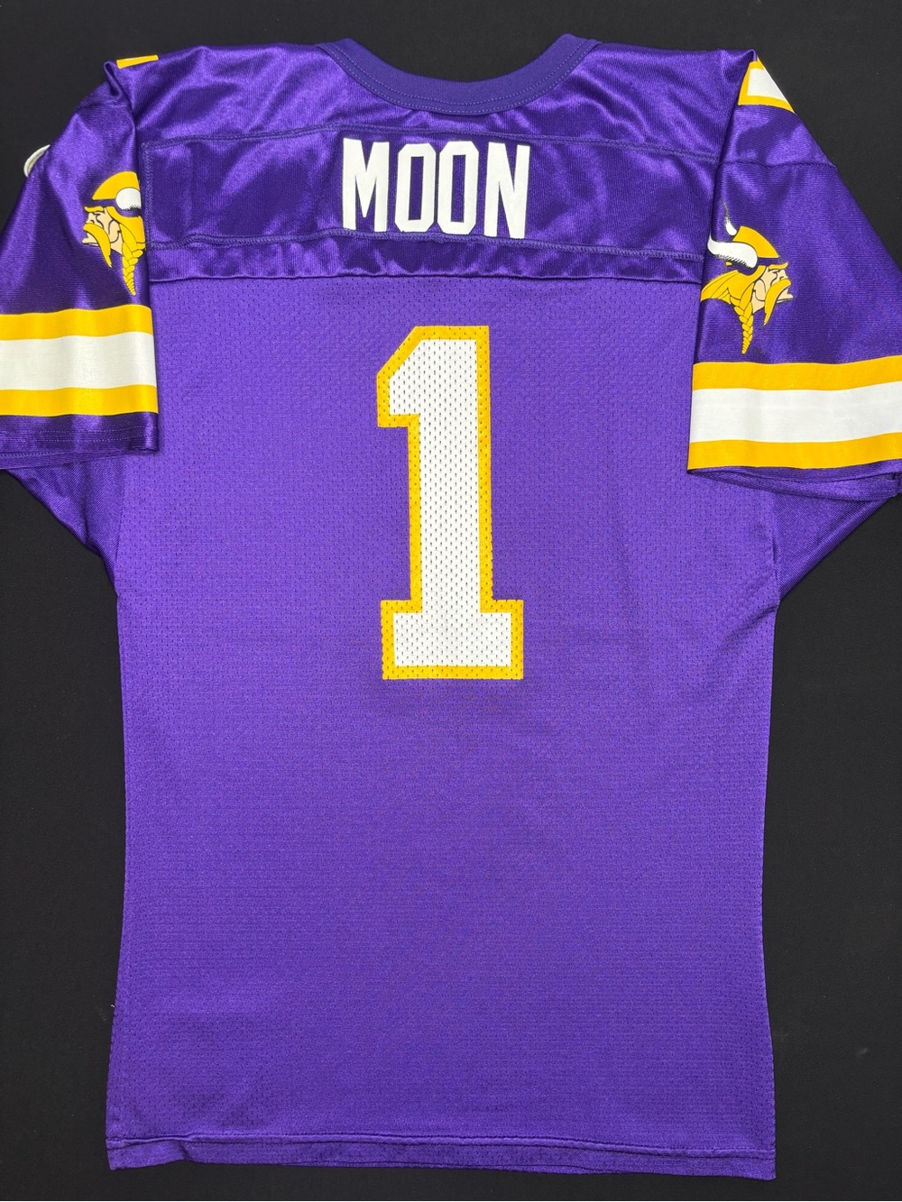 Vintage Minnesota Vikings Warren Moon Jersey Mens Medium Purple NFL Wilson